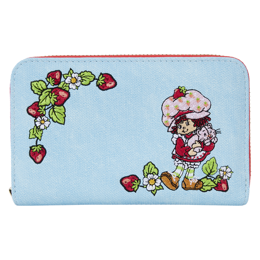 Strawberry Shortcake Denim Zip Around Wallet