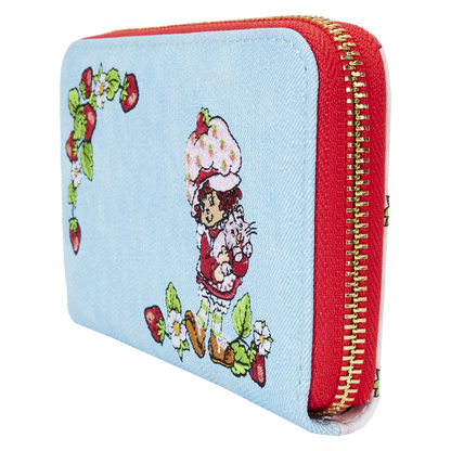 Strawberry Shortcake Denim Zip Around Wallet