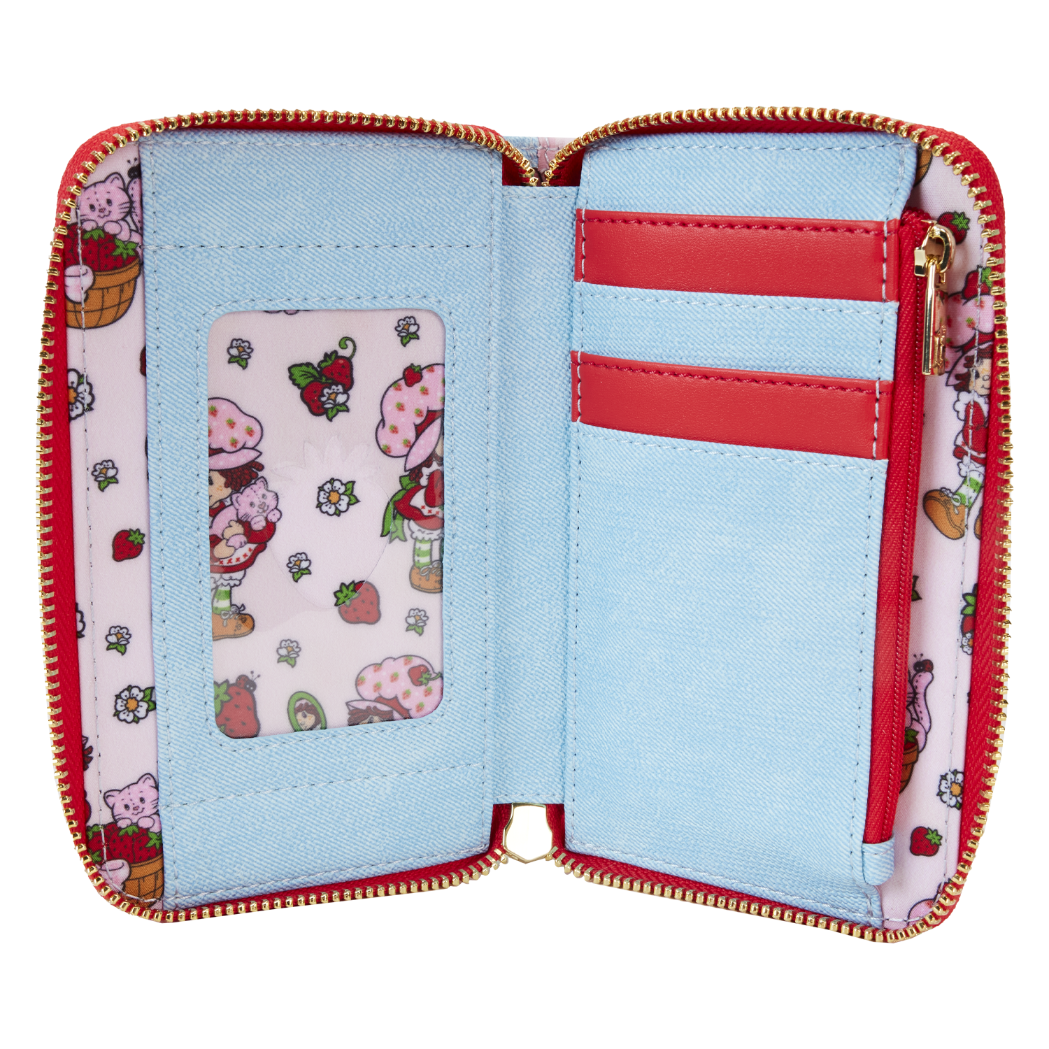 Strawberry Shortcake Denim Zip Around Wallet 4