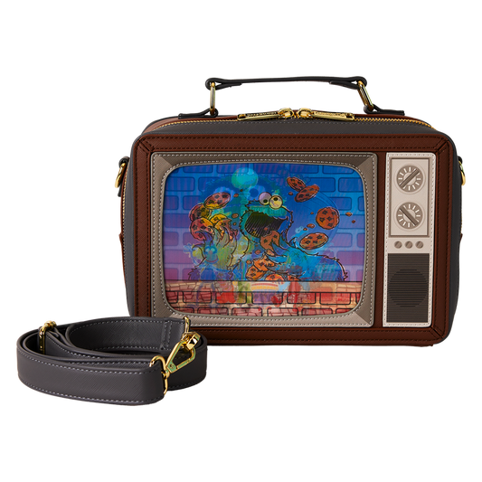 Sesame Street Lenticular Retro TV Triple Lenticular Crossbody Bag