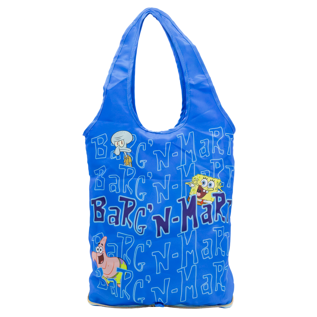 SpongeBob Barg N-Mart Reusable Collapsible Shopping Tote Bag
