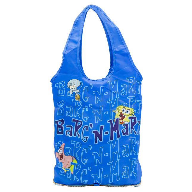 SpongeBob Barg N-Mart Reusable Collapsible Shopping Tote Bag