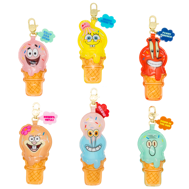 SpongeBob Mystery Bag Scented Padded Vinyl Ice Cream Cone Bag Charms