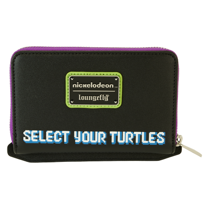 Teenage Mutant Ninja Turtles 40th Anniversary Vintage Arcade Lenticular Glow Zip Around Wallet