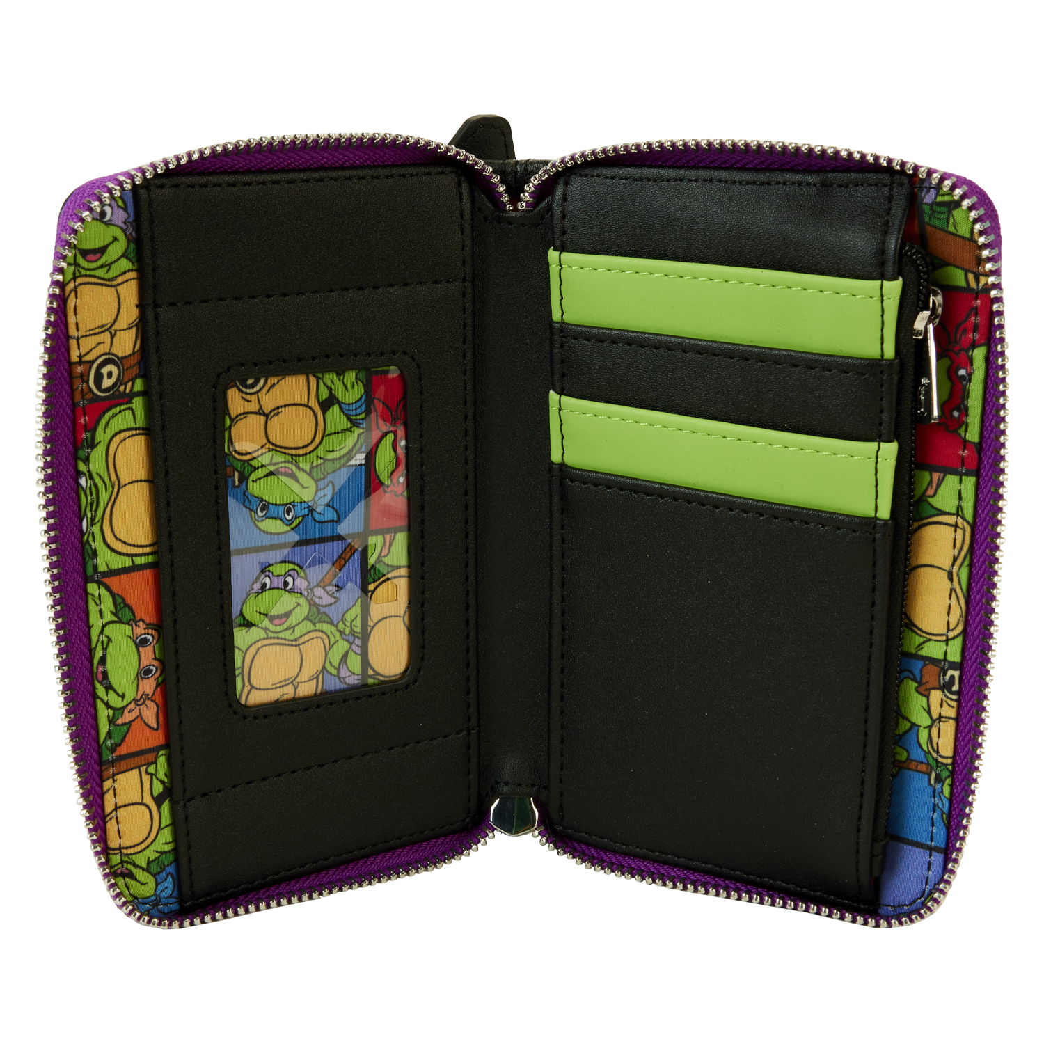 Teenage Mutant Ninja Turtles 40th Anniversary Vintage Arcade Lenticular Glow Zip Around Wallet 6