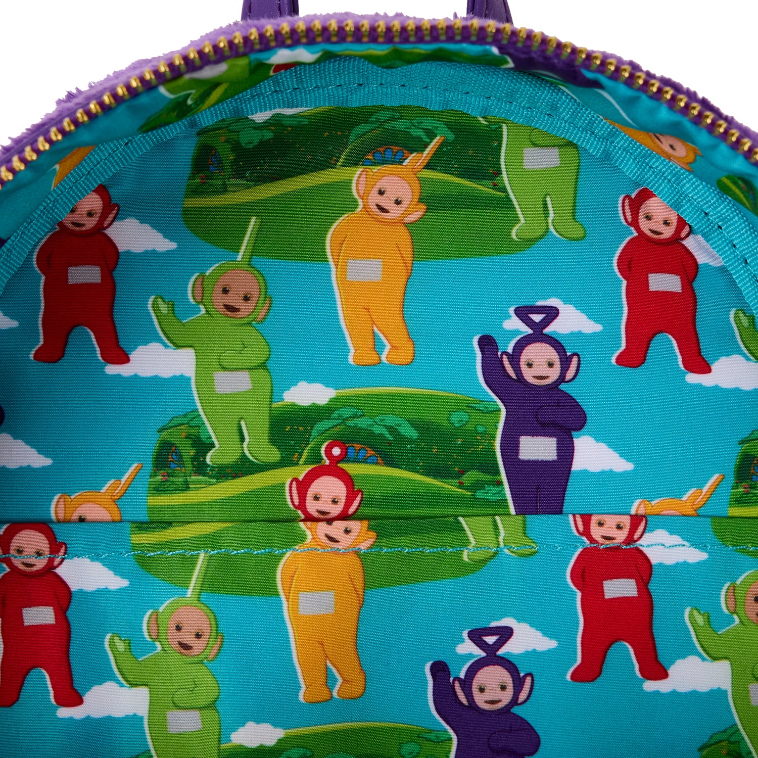 LF Teletubbies Tinky-Winky Plush Cosplay Light Up Mini Backpack 5