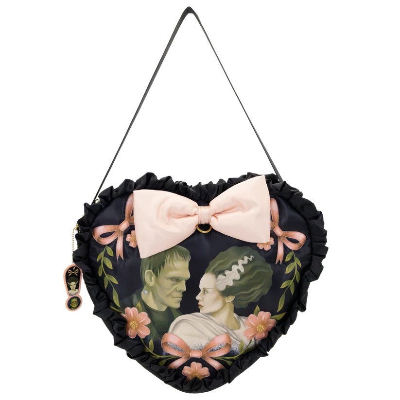 Universal Monsters Coquette Frankie & Bride Oversized Heart Tote Bag 1