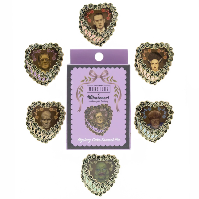 Universal Monsters Coquette Mystery Box Cake Epoxy Pins