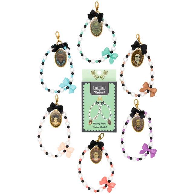 Universal Monsters Coquette Mystery Box Beaded Wristlet Phone Charms
