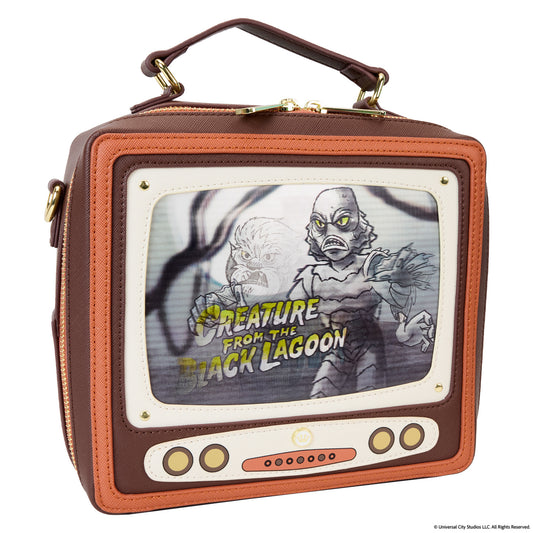 Universal Monsters LF UNIVERSAL MONSTERS VINTAGE TV TRIPLE LENTICULAR CROSSBODY BAG