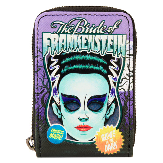 Universal Monsters LF UNIVERSAL MONSTERS BRIDE OF FRANKENSTEIN NEON MASK ZIP AROUND WALLET