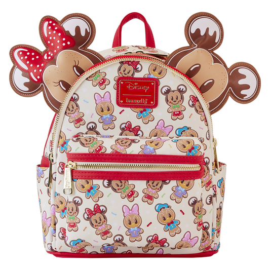 Mickey & Friends Gingerbread Cookie All-Over Print Mini Backpack With Ear Headband