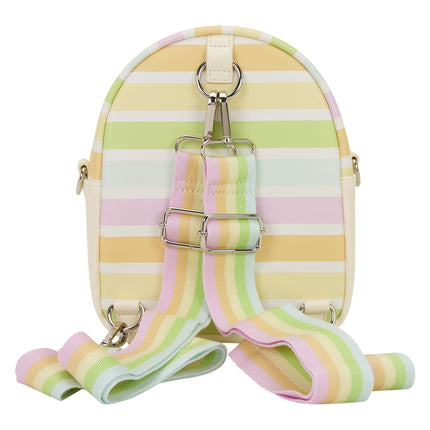 Disney Mickey & Friends Rainbow Stripes Convertible Mini Backpack & Crossbody Bag
