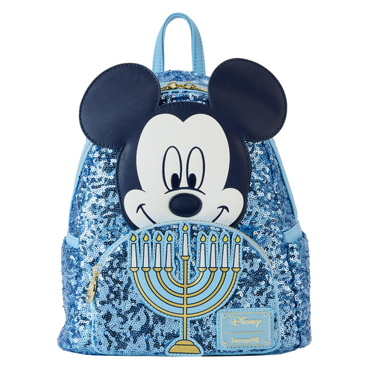 Mickey Mouse Hanukkah Sequin Glow Mini Backpack