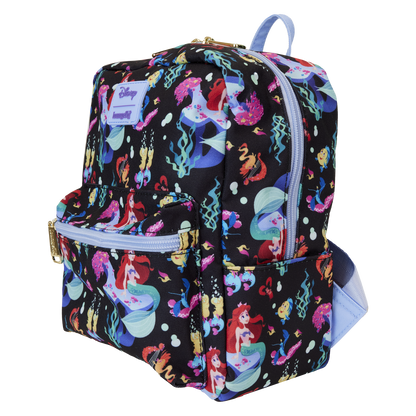 The Little Mermaid 35th Anniversary Life is the Bubbles All-Over Print Nylon Square Mini Backpack