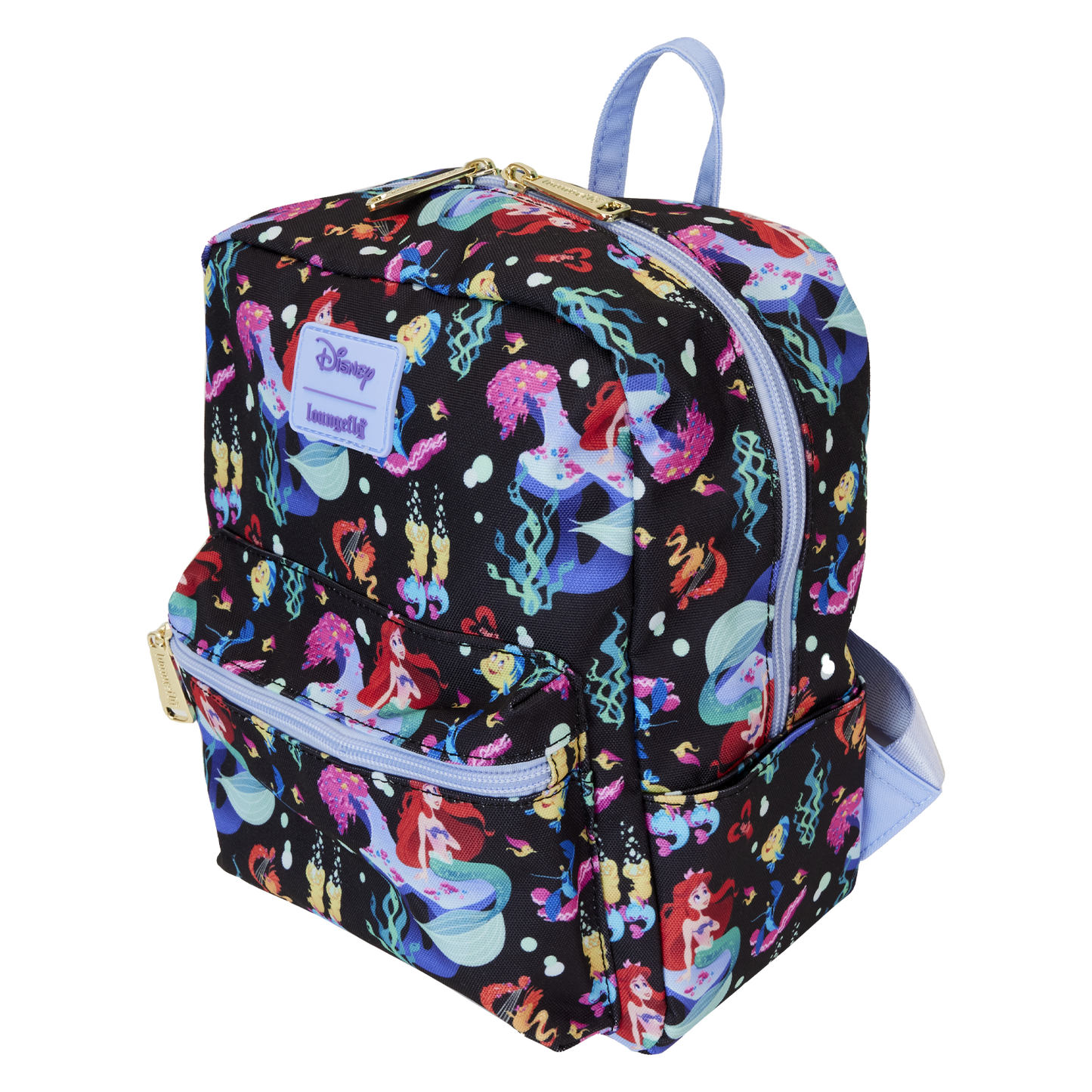 The Little Mermaid 35th Anniversary Life is the Bubbles All-Over Print Nylon Square Mini Backpack