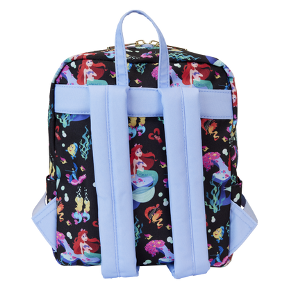 The Little Mermaid 35th Anniversary Life is the Bubbles All-Over Print Nylon Square Mini Backpack