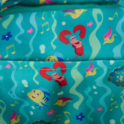 The Little Mermaid 35th Anniversary Life is the Bubbles All-Over Print Nylon Square Mini Backpack