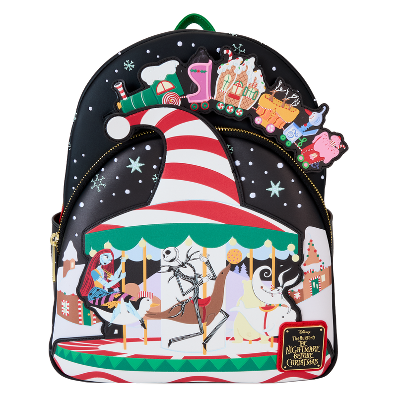 The Nightmare Before Christmas Candy Cane Carousel Glow Mini Backpack