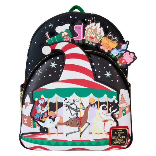 The Nightmare Before Christmas Candy Cane Carousel Glow Mini Backpack