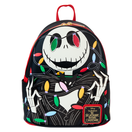 The Nightmare Before Christmas Jack Wrapped In Lights Light Up Glow Mini Backpack