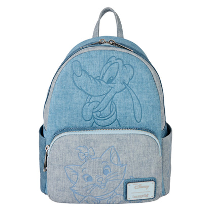 LF DISNEY DOGS & CATS FAUX DENIM MINI BACKPACK