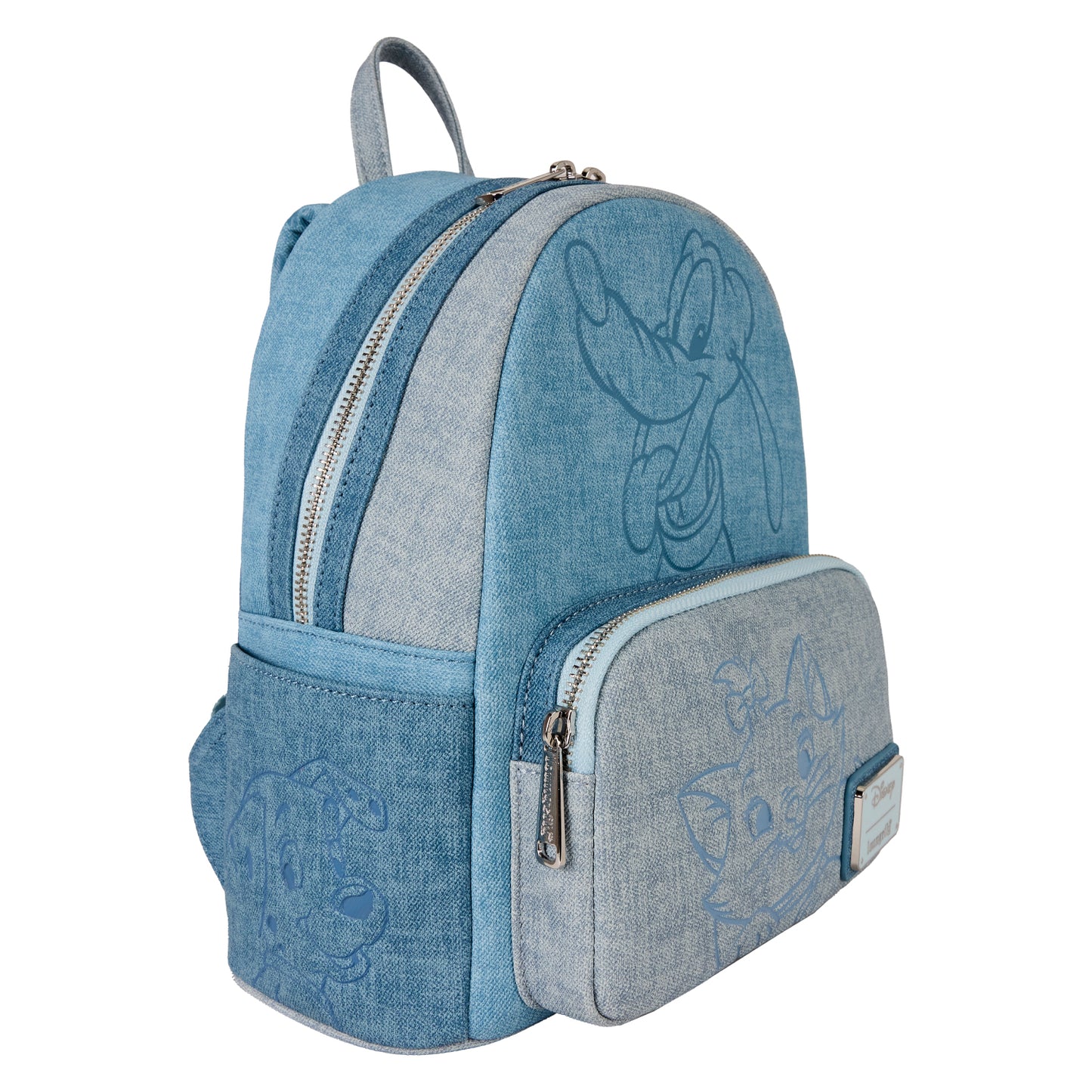 LF DISNEY DOGS & CATS FAUX DENIM MINI BACKPACK