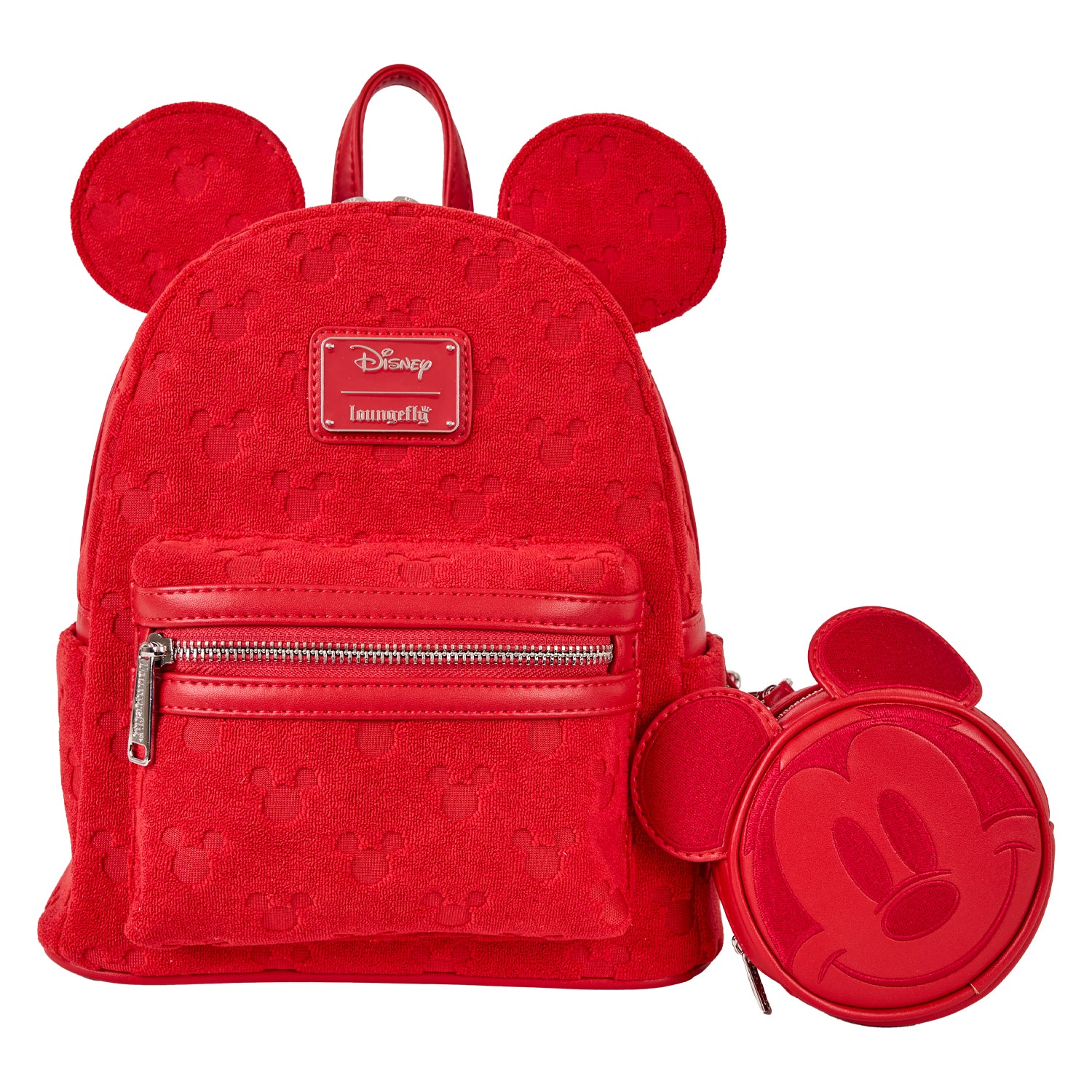 Mickey Mouse All-Over Print Plush Burnout Mini Backpack