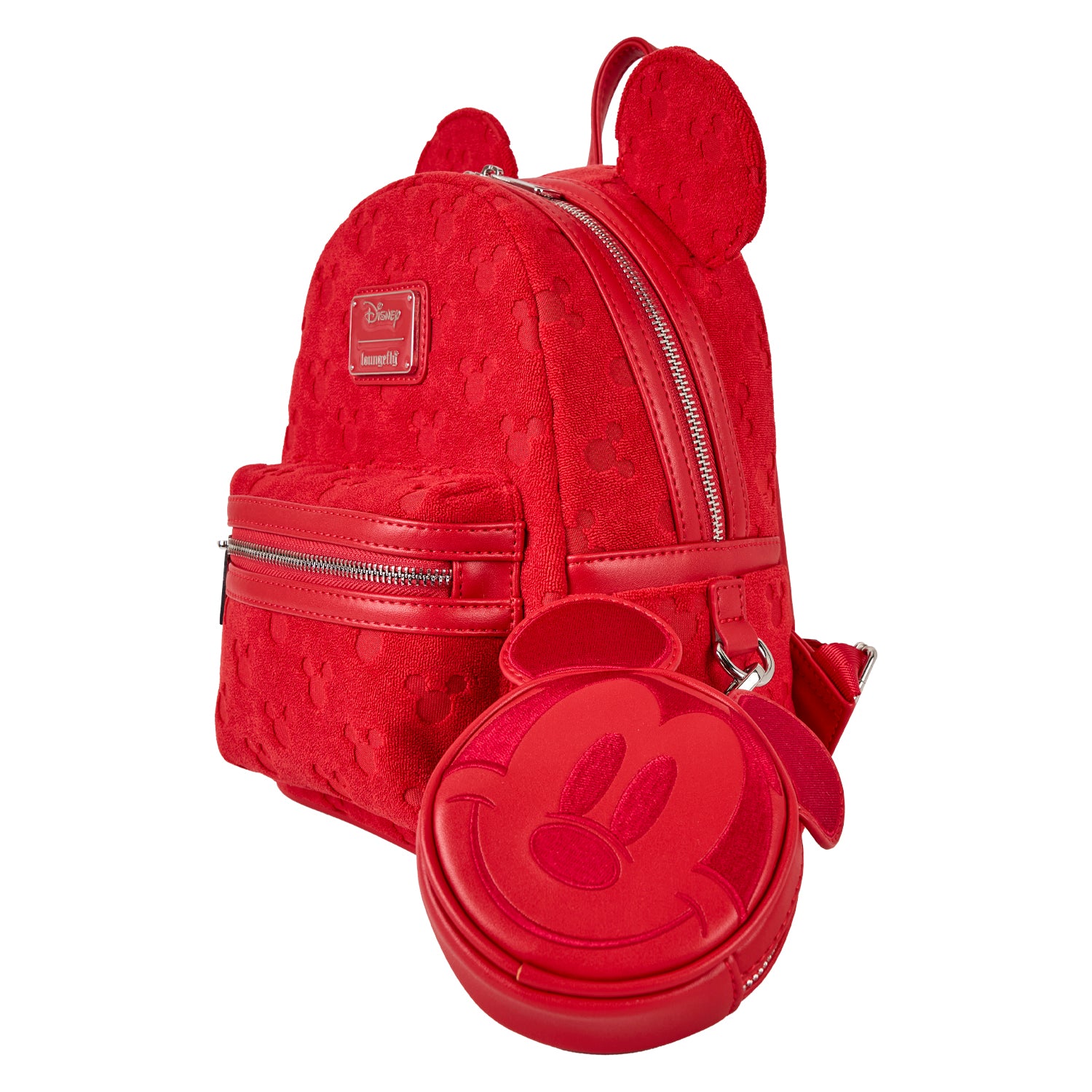 Mickey Mouse All-Over Print Plush Burnout Mini Backpack