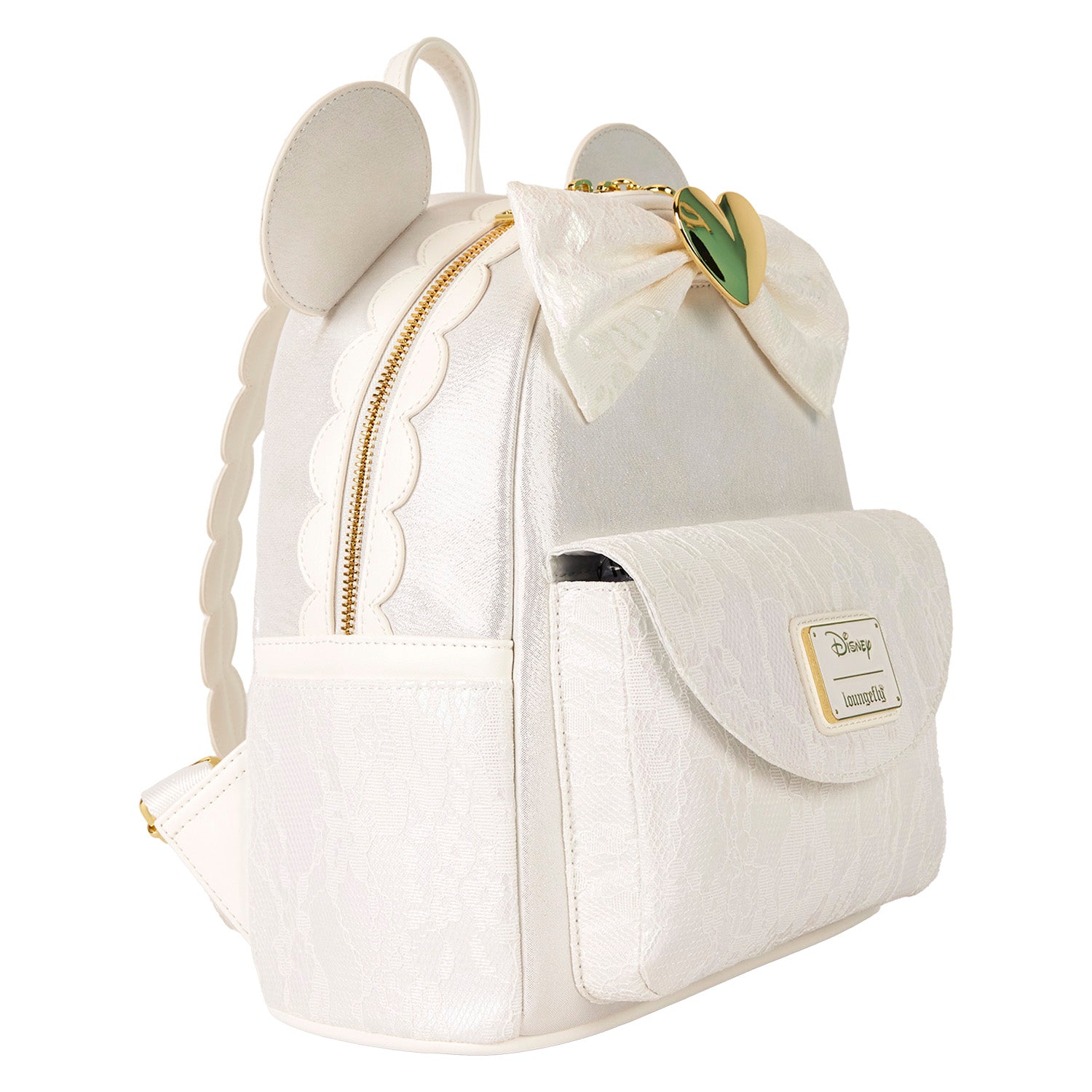 Minnie Mouse Iridescent Lace Wedding Mini Backpack 3
