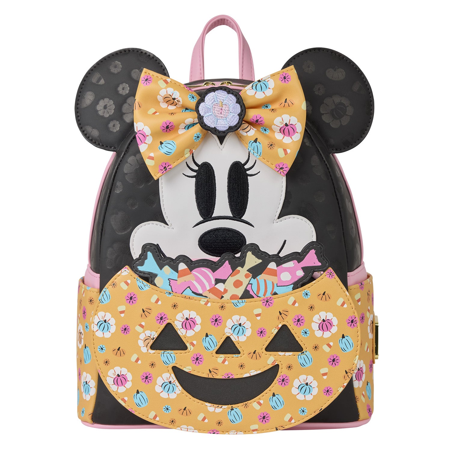 Minnie Mouse Cosplay Floral Pumpkin Glow Mini Backpack