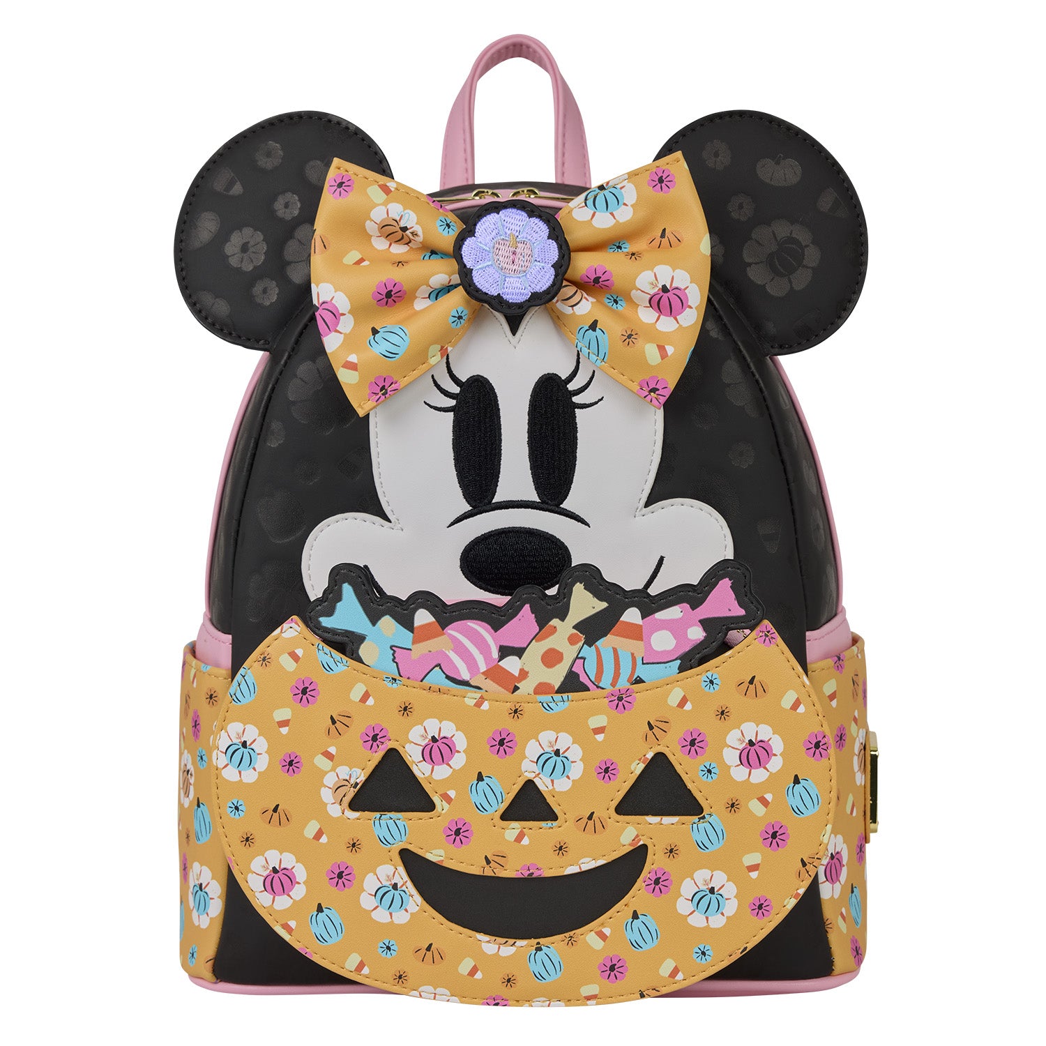 Minnie Mouse Cosplay Floral Pumpkin Glow Mini Backpack