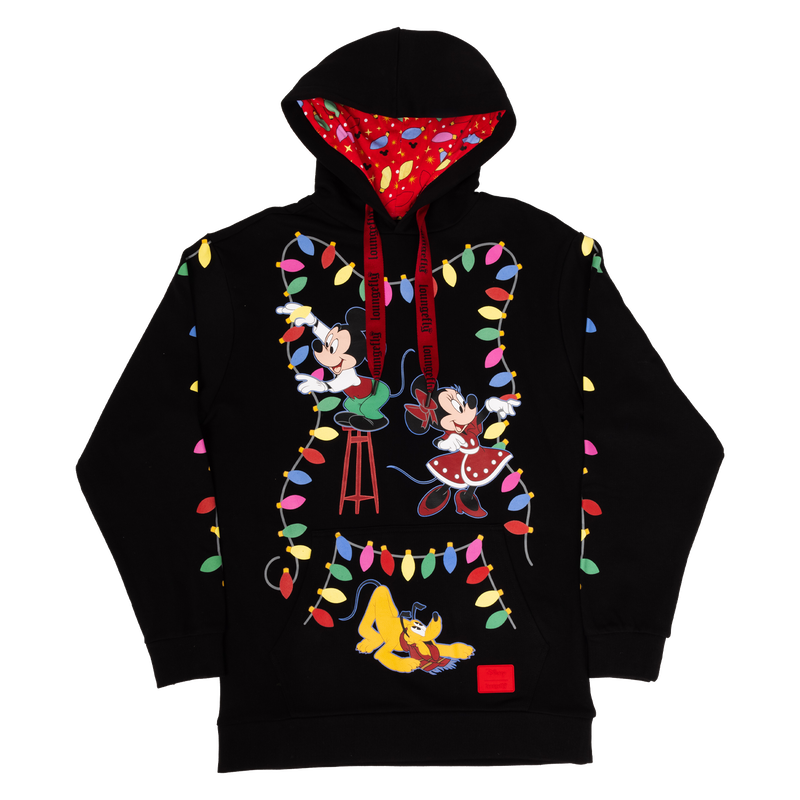 Mickey & Friends Christmas Light Decorations Glow Unisex Hoodie