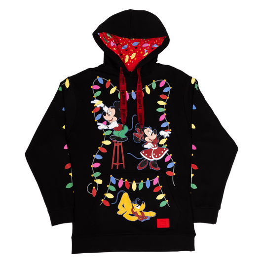 Mickey & Friends Christmas Light Decorations Glow Unisex Hoodie