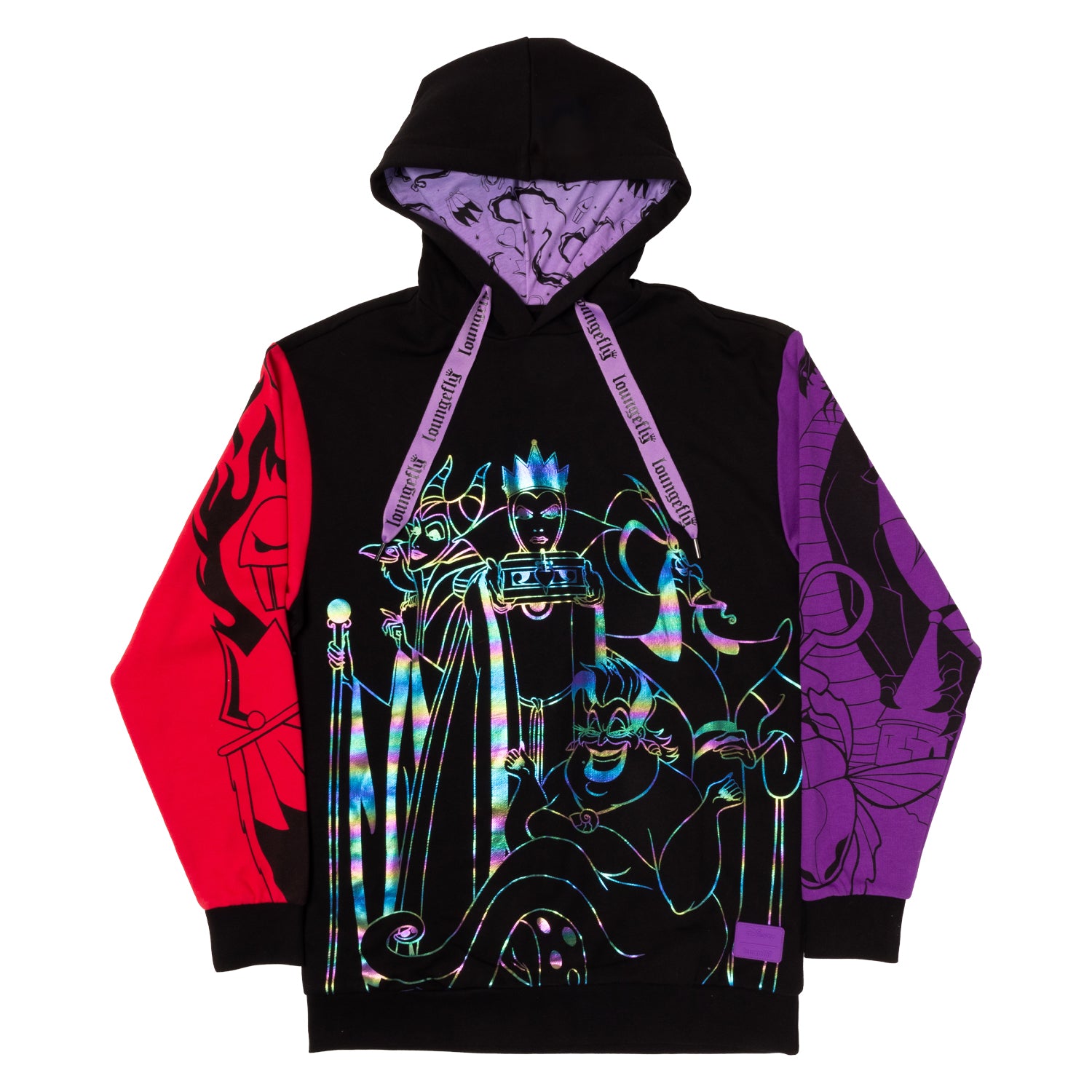 LF DISNEY VILLAINS COLOR BLOCK HOODED SWEATSHIRT 1