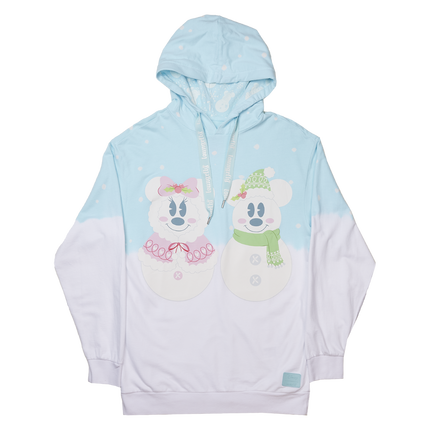 Mickey and Minnie Mouse Snowman Hoodie