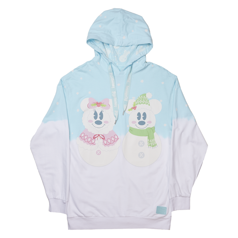 Mickey and Minnie Mouse Snowman Hoodie