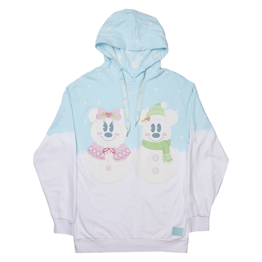 Mickey and Minnie Mouse Snowman Hoodie