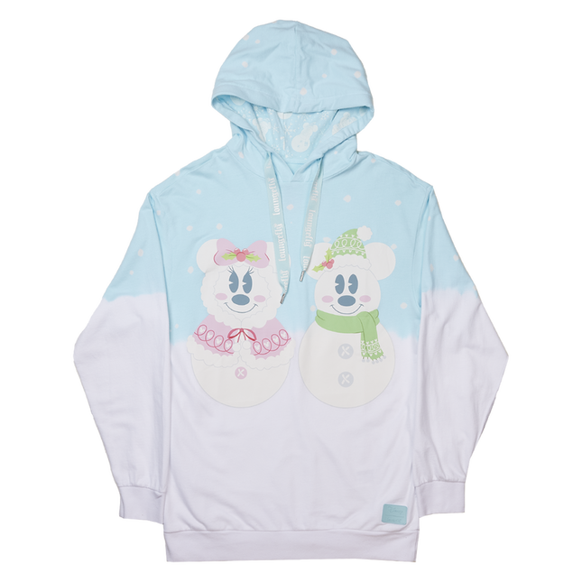 Mickey and Minnie Mouse Snowman Hoodie