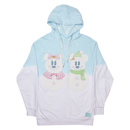 Mickey and Minnie Mouse Snowman Hoodie