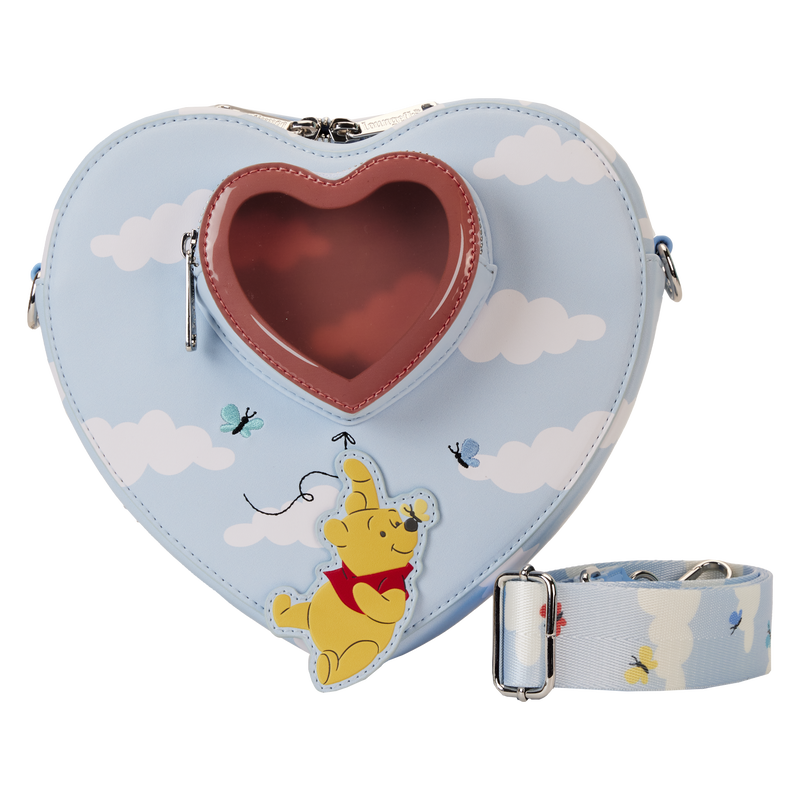 Winnie the Pooh & Friends Floating Balloons Heart Shaped Crossbody Bag