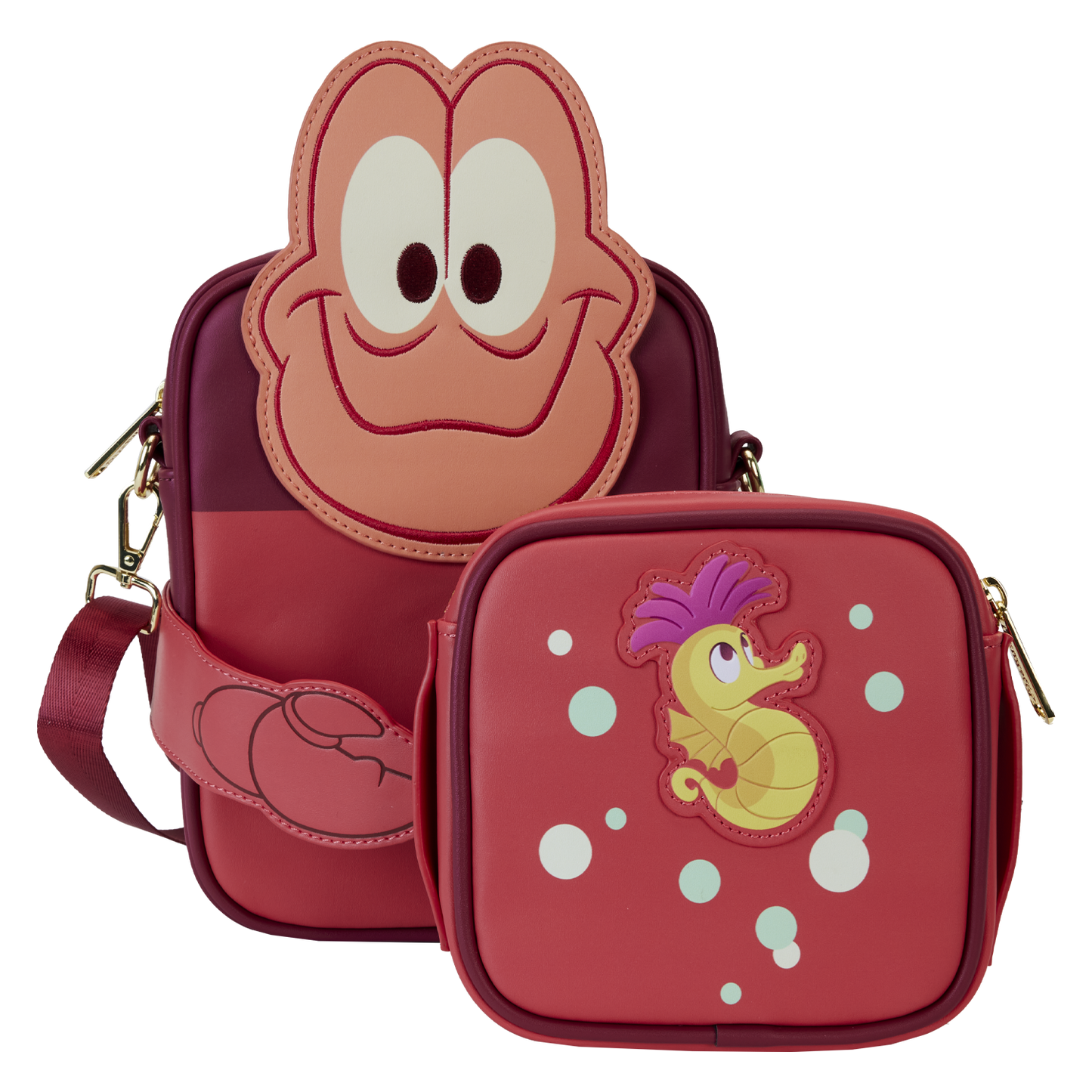 The Little Mermaid 35th Anniversary Sebastian Crossbuddies® Cosplay Crossbody Bag with Coin Bag