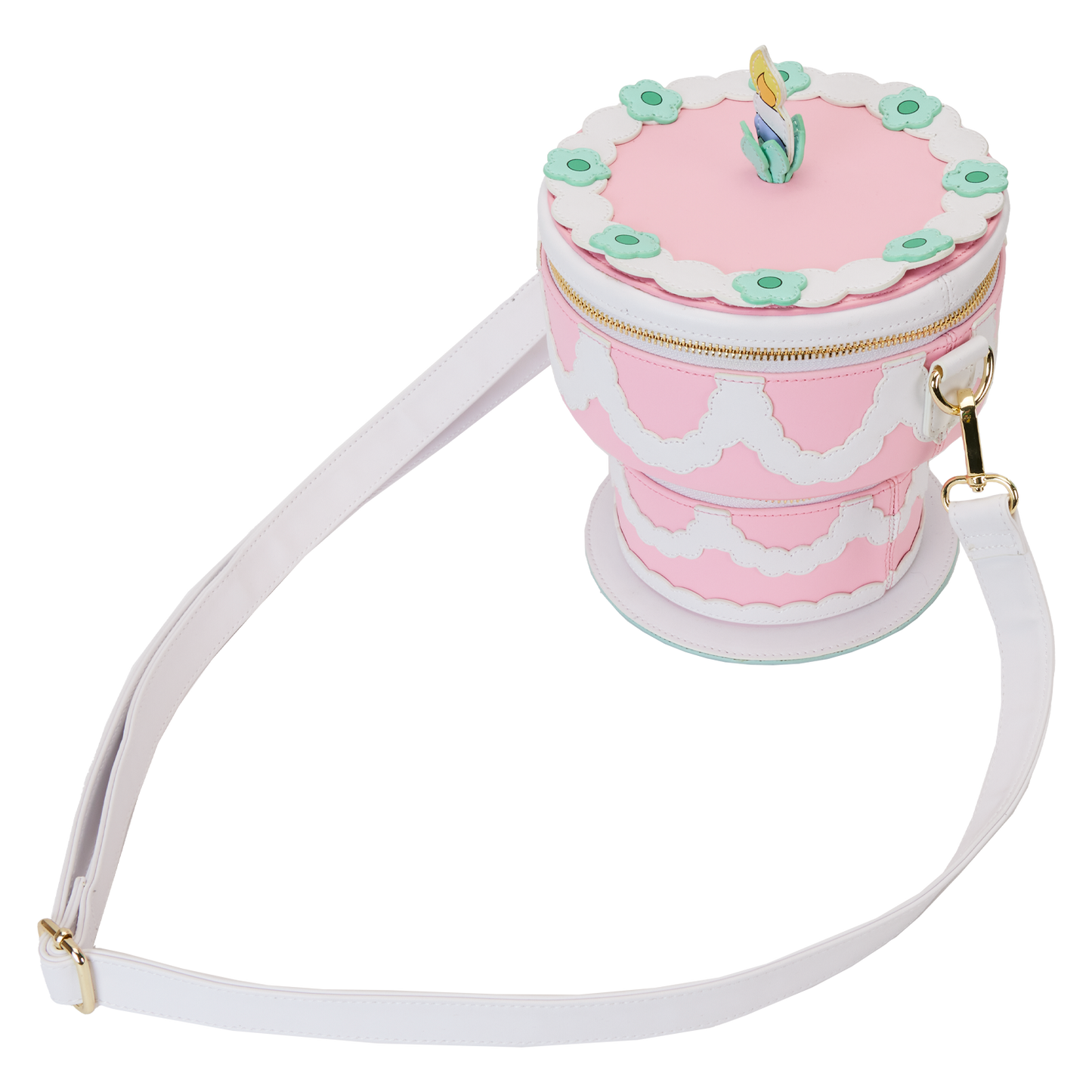 Alice in Wonderland Unbirthday Cake Figural Glow Crossbody Bag