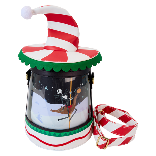 The Nightmare Before Christmas Candy Cane Carousel Spinning Figural Crossbody Bag