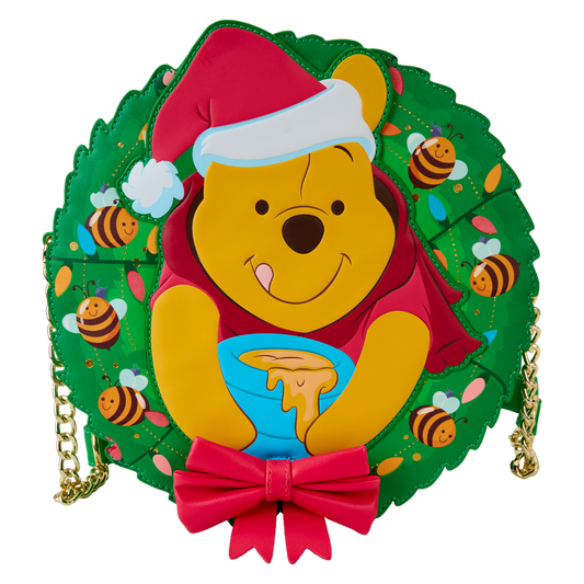 Winnie The Pooh Stuck In Wreath Glow Crossbody Bag