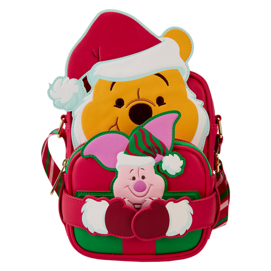 Winnie The Pooh Santa Winnie & Piglet Crossbuddies Cosplay Crossbody Bag With Coin Bag