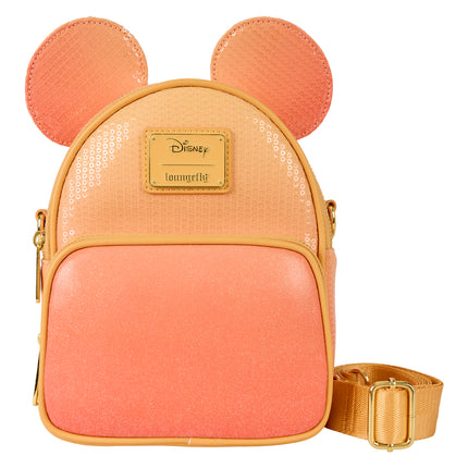 Mickey Mouse Glitter Sequin Convertible Mini Backpack & Crossbody Bag