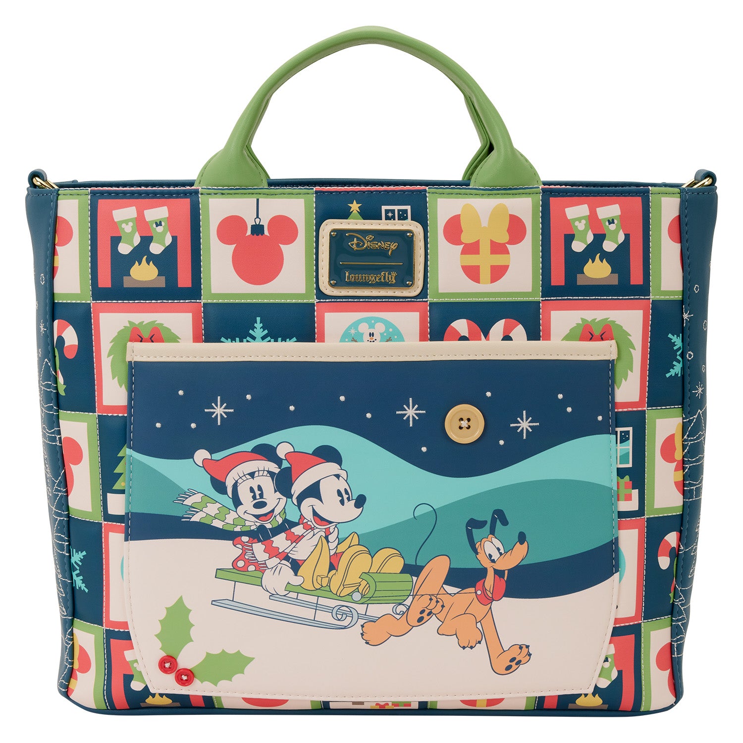 Mickey & Minnie Holiday Convertible Backpack & Tote Bag