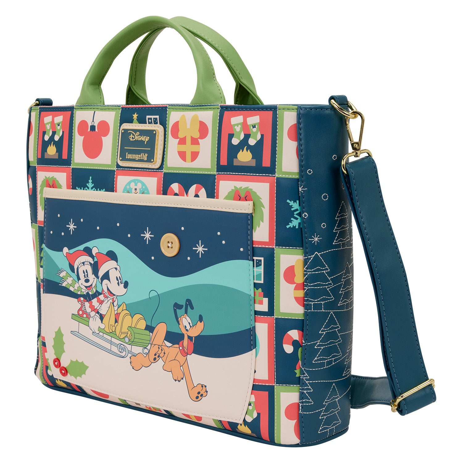 Mickey & Minnie Holiday Convertible Backpack & Tote Bag