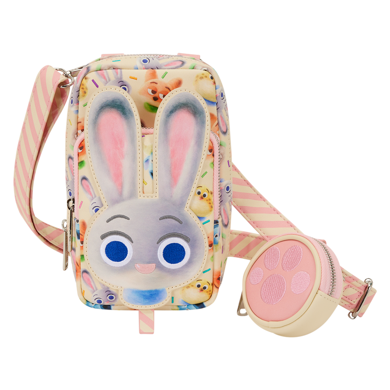 Zootopia 2 Judy Hopps Cotton Candy Cosplay Cell Phone Crossbody Bag with Coin Bag 1
